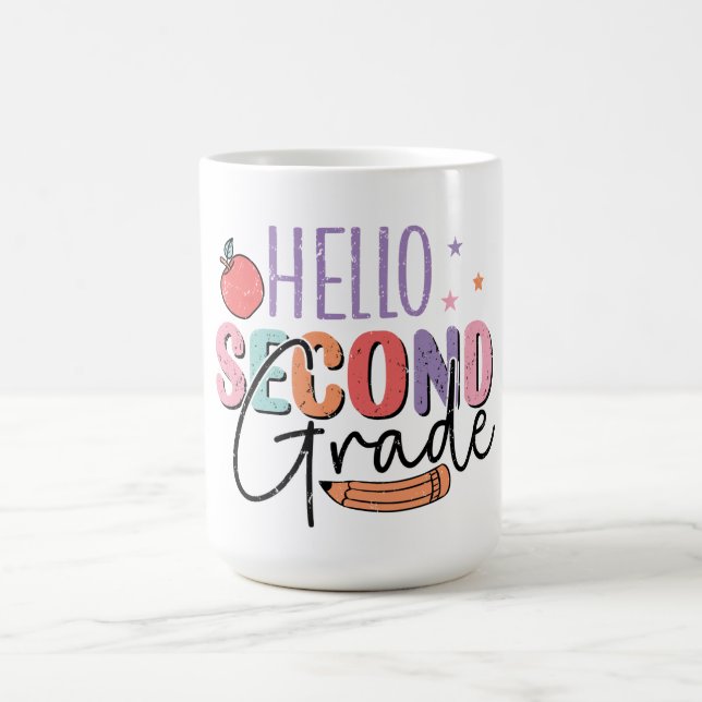Taza De Café Hola segundo grado de vuelta a la escuela (Centro)