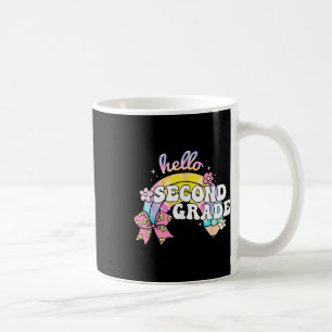 Taza De Café Hola Segundo Grado Lápiz Pajarita Tinte De Regreso