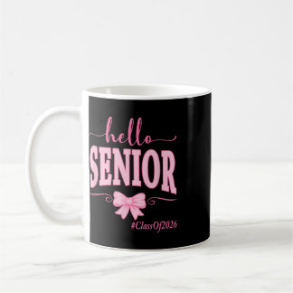 Taza De Café Hola Senior de 2026 Cl lazo rosa Ck al colegio