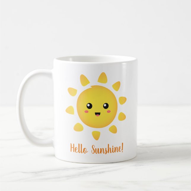 Taza De Café Hola Sol Feliz Sol Positividad (Izquierda)