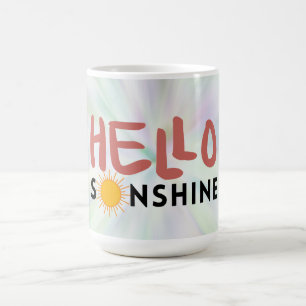 Taza De Café Hola Sonshine, Sun Rays, vibraciones de verano