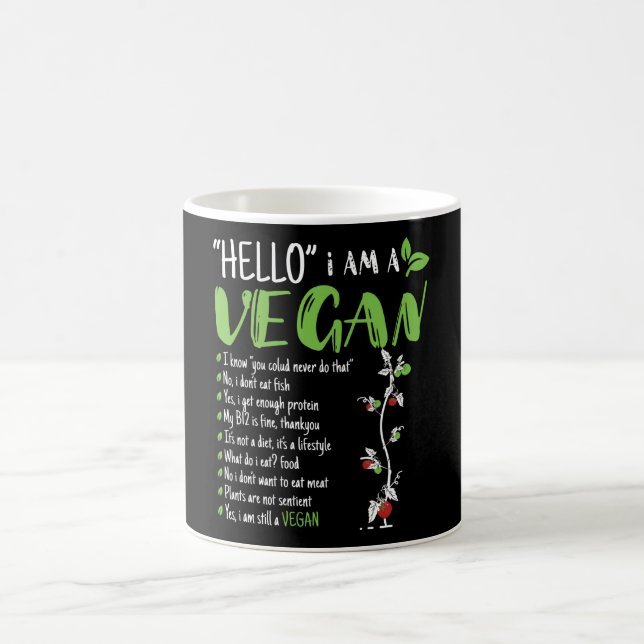 Taza De Café Hola Soy Vegan (Centro)