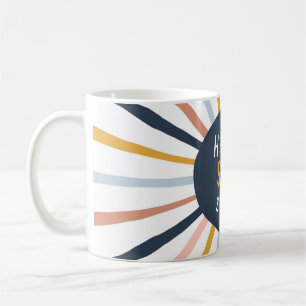 Taza De Café Hola Sunshine: Colorida tipografía infantil
