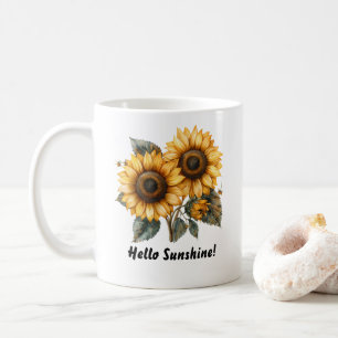 Taza De Café Hola Sunshine Sunflower Mug