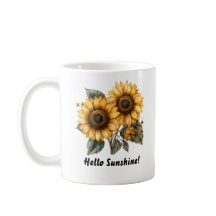 Hola Sunshine Sunflower Mug