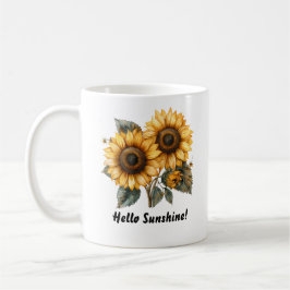 Taza De Café Hola Sunshine Sunflower Mug