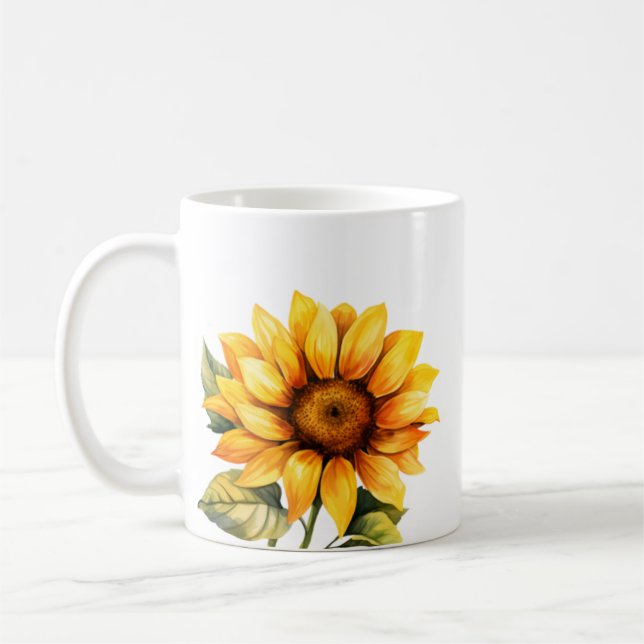 Taza De Café "Hola Sunshine" Sunflower Mug (Izquierda)