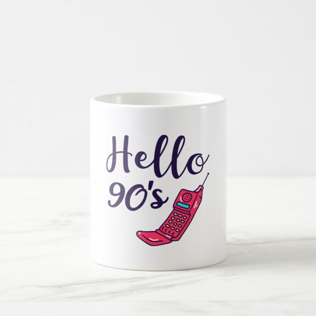 Taza De Café Hola teléfono móvil de los 90 (Centro)