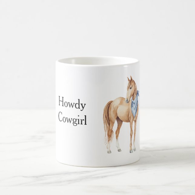 Taza De Café Hola Vaquera Caballo (Centro)