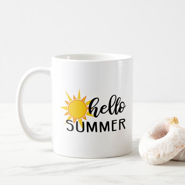 Taza De Café hola verano (Con donut)