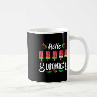 Taza De Café Hola Verano Diseño Divertido de Sandía Helado Lo