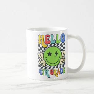 Taza De Café Hola Vibraciones de 4to Grado Cara Sonriente Groov