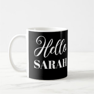 Taza De Café Hola y tu nombre