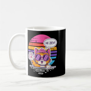 Taza De Café Hola Zev Divertida Gata Princesa Gafas de Sol Pues