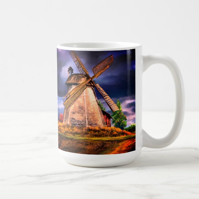Taza De Café Holanda Windmill Sunset Coffee Mug (Derecha)