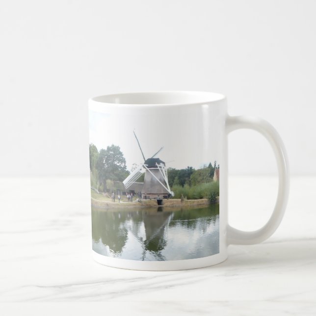 Taza De Café Holandés Mill Reflection Panoramic Coffee Mug (Derecha)