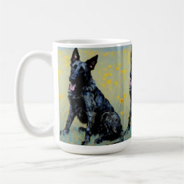 Taza De Café Holandés Shepherd crayon look art coffee mug