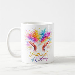 Taza De Café Holi Festival Hands Throwing