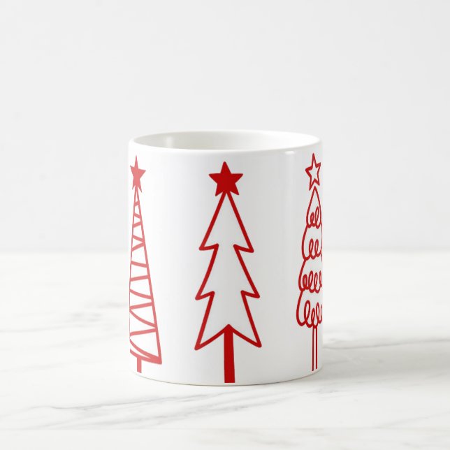 Taza De Café Holiday Cheer Christmas Tree Icons Coffee Mug (Centro)