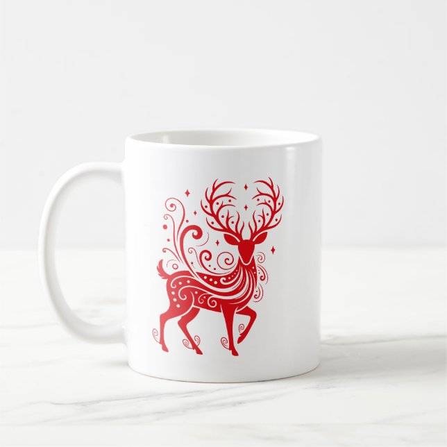Taza De Café Holiday Deer (Izquierda)