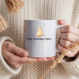 Taza De Café Holiday Festive Mug with Custom Text for Mom & Dad