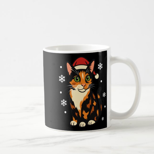 Taza De Café Holiday Kitten Cute Christmas Cat Design Uni Long  (Derecha)