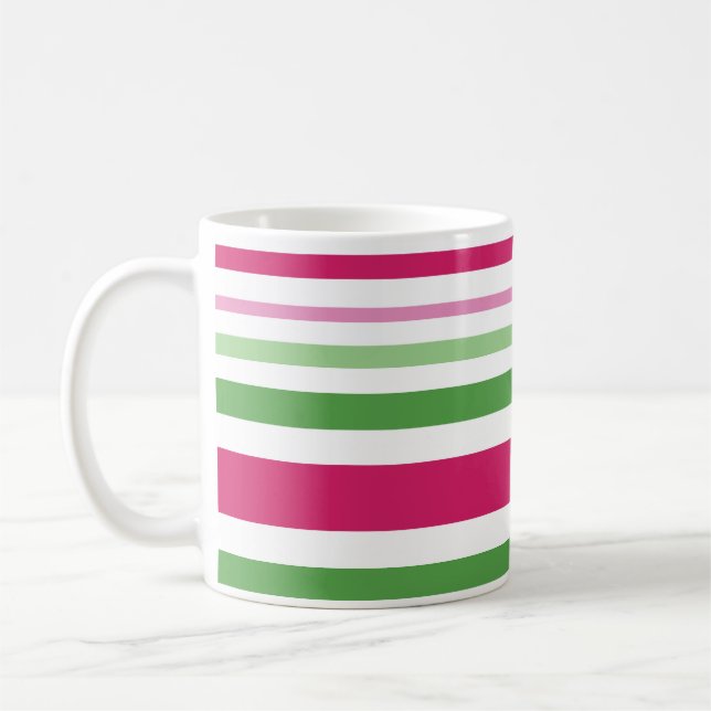 Taza De Café Holiday Stripe 1 Mug (Izquierda)
