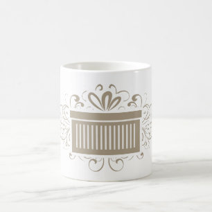 Taza De Café Holiday Swirls Present Mug, Latte