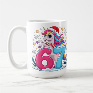 Taza De Café Holiday Unicorn 67 — Candy Colors & Snow Magic