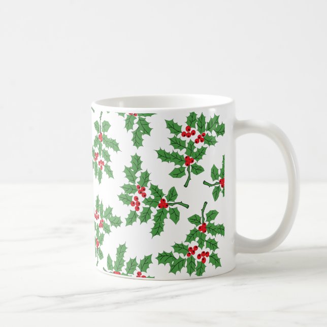 Taza De Café Holly Berries (Derecha)