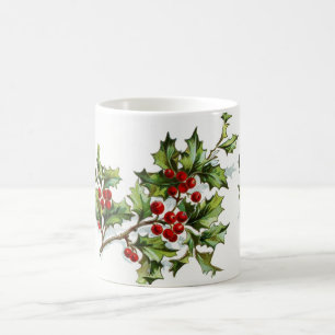 Taza De Café Holly Berries 001
