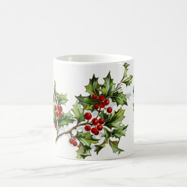 Taza De Café Holly Berries 001 (Centro)