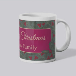 Taza De Café Holly Berries Christmas