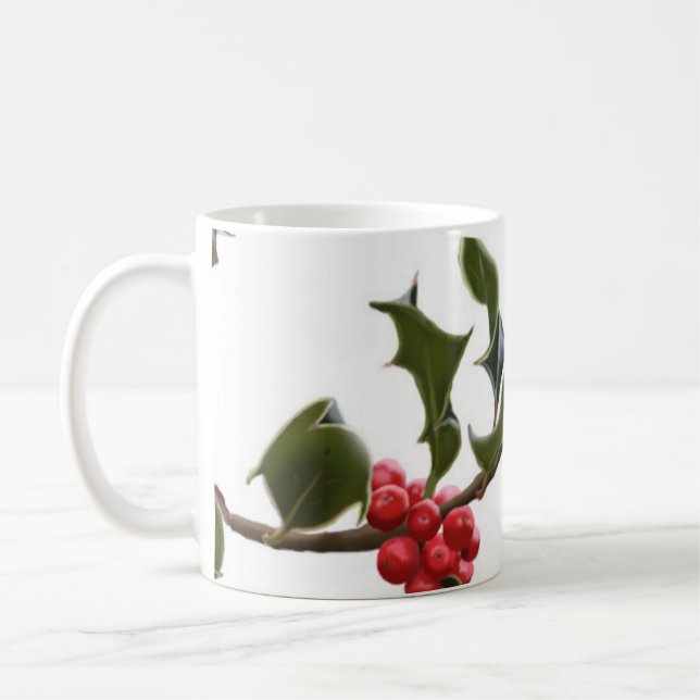 Taza De Café Holly Berries Coffee Mug (Izquierda)