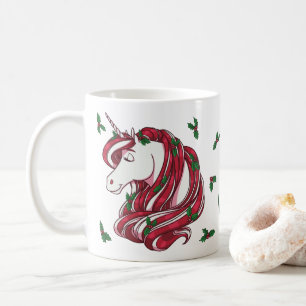 Taza De Café Holly Berry Unicorn