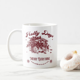 Taza De Café Holly Days Vintage Christmas