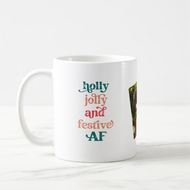 Taza De Café Holly Jolly y Festividad AF Festividad Fantástica  (Izquierda)