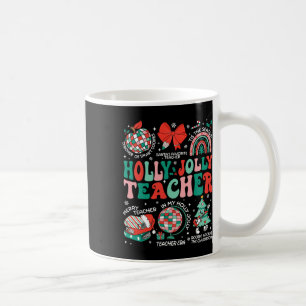 Taza De Café Holly N Jolly Maestros Navidades Coquette Bow Retr