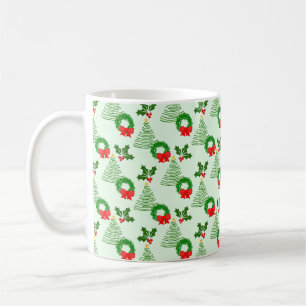 Taza De Café Holly y árboles y coronas, ¡Oh Dios!