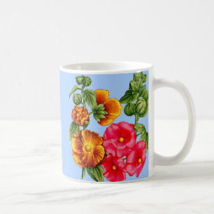 Taza De Café hollyhocks