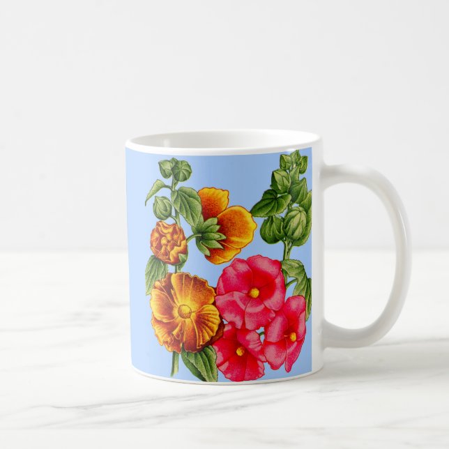 Taza De Café hollyhocks (Derecha)