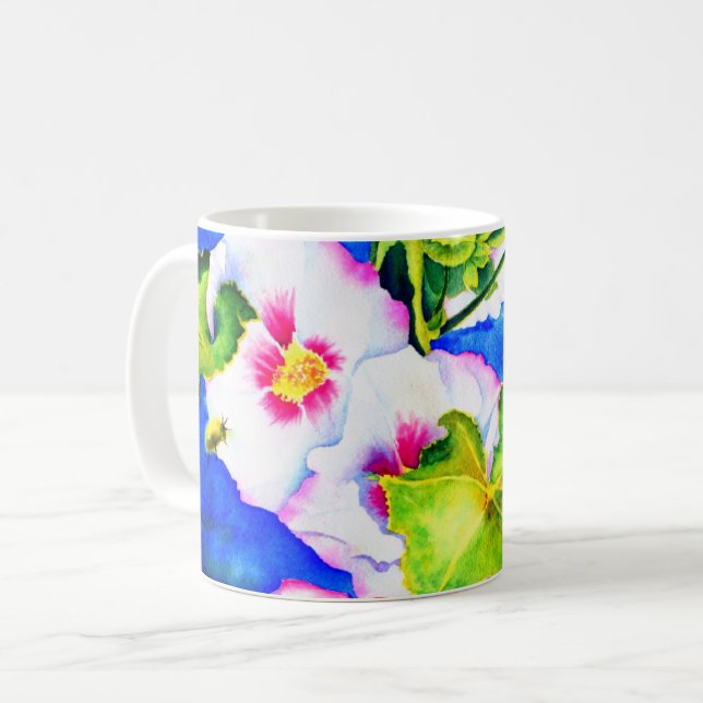 Taza De Café Hollyhocks (Anverso izquierdo)