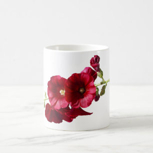 Taza De Café Hollyhocks cortar tazón de café