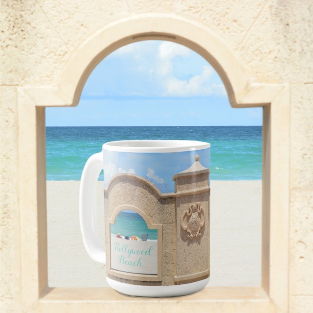 Taza De Café Hollywood Beach Florida Broadwalk Oceanview (Subido por el creador)