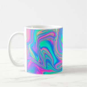 Taza De Café Holografía irlandesa: Textura de Neon Marcado