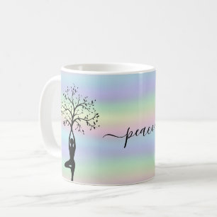Taza De Café Holografía moderna, yoga de la paz