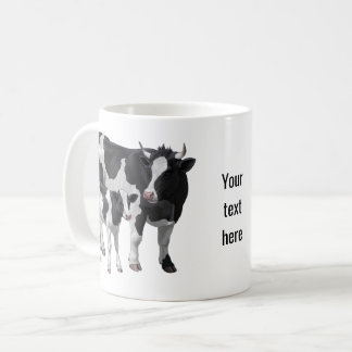 Taza De Café Holstein Cow & Cute Calf