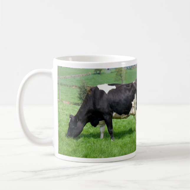 Taza De Café Holstein Cow Grazing Mug (Izquierda)