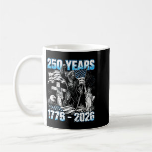 Taza De Café Hombre 250 años EE. UU. 1776 2026 Patriótico Dom B