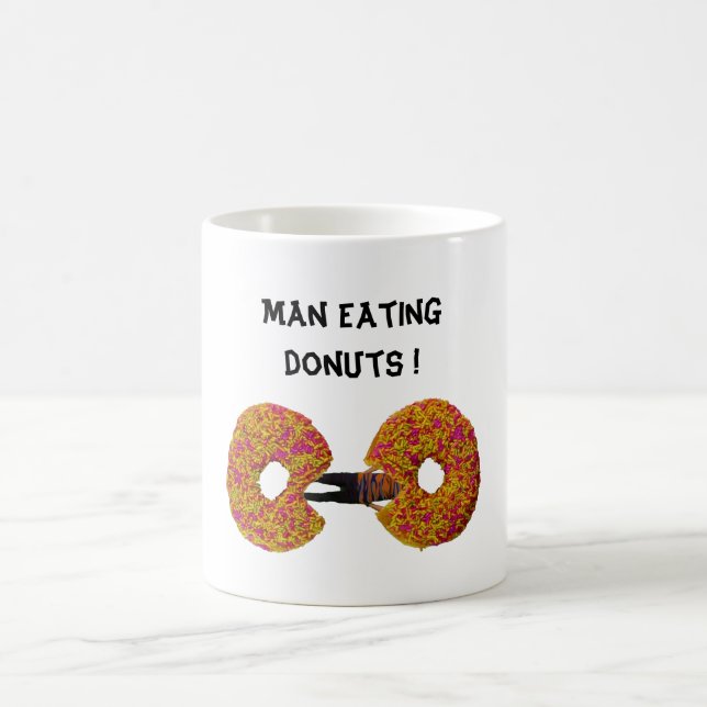 Taza de café Hombre comiendo donas (Centro)